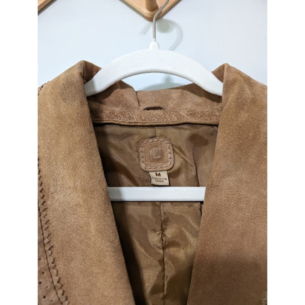 Wilsons Leather Tan Suede Button-Front Jacket - Picture 9 of 12